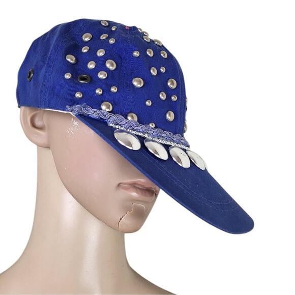ROYAL BLUE LADIES Embellished Hat - Picture 2 of 4
